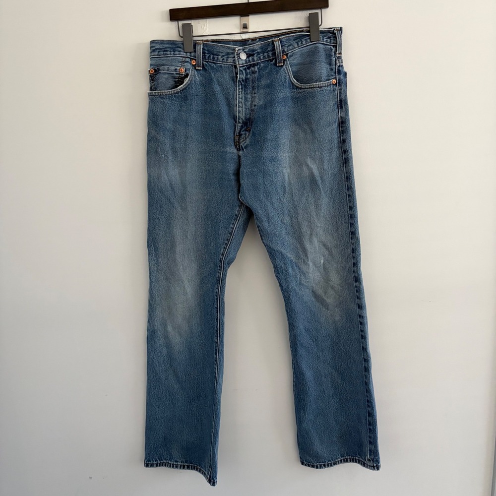 Levis 517 Bootcut Jeans Mens 36x34 Blue Denim Vintage Made in USA